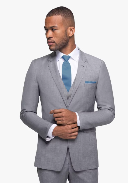 Gray Sharkskin Suit